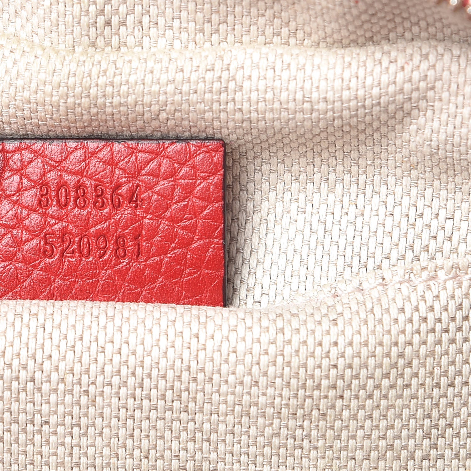 Gucci Pebbled Calfskin Small Soho Disco Bag Tabasco Red 7 of 10