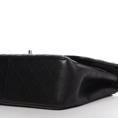 Chanel Caviar Quilted Jumbo Double Flap Black 7 of 10