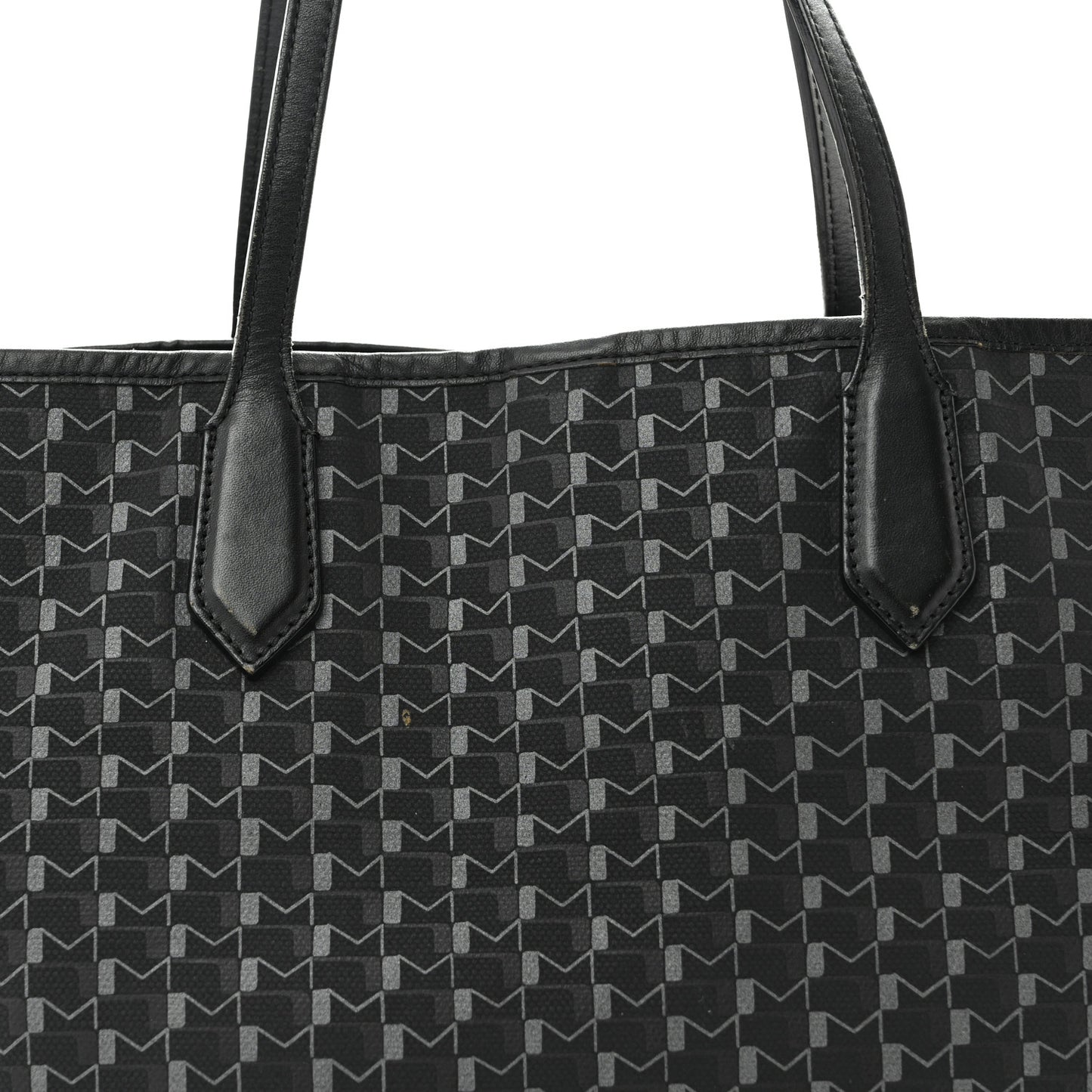 Calfskin Canvas 1920 M Monogram MM Tote  Black