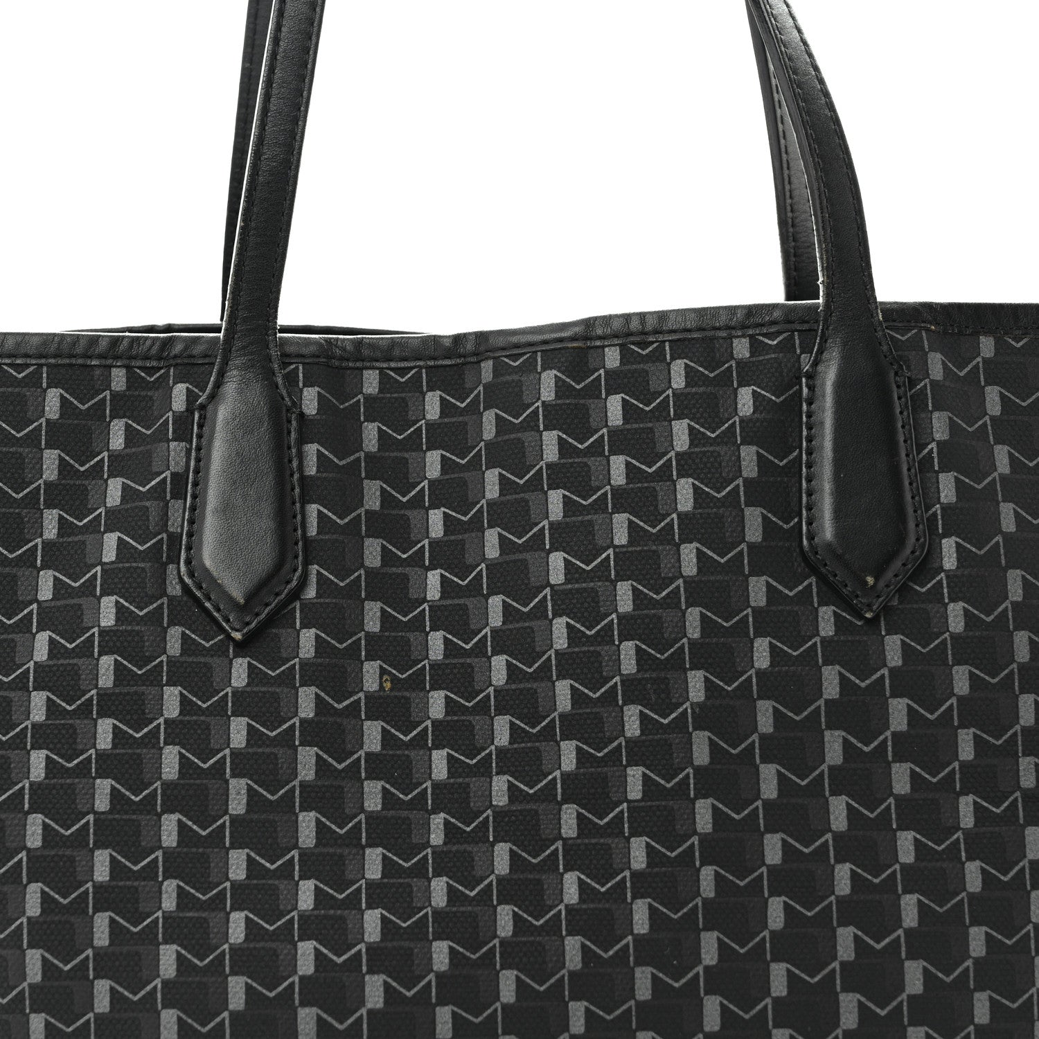 Moynat Calfskin Canvas 1920 M Monogram MM Tote  Black 7 of 15