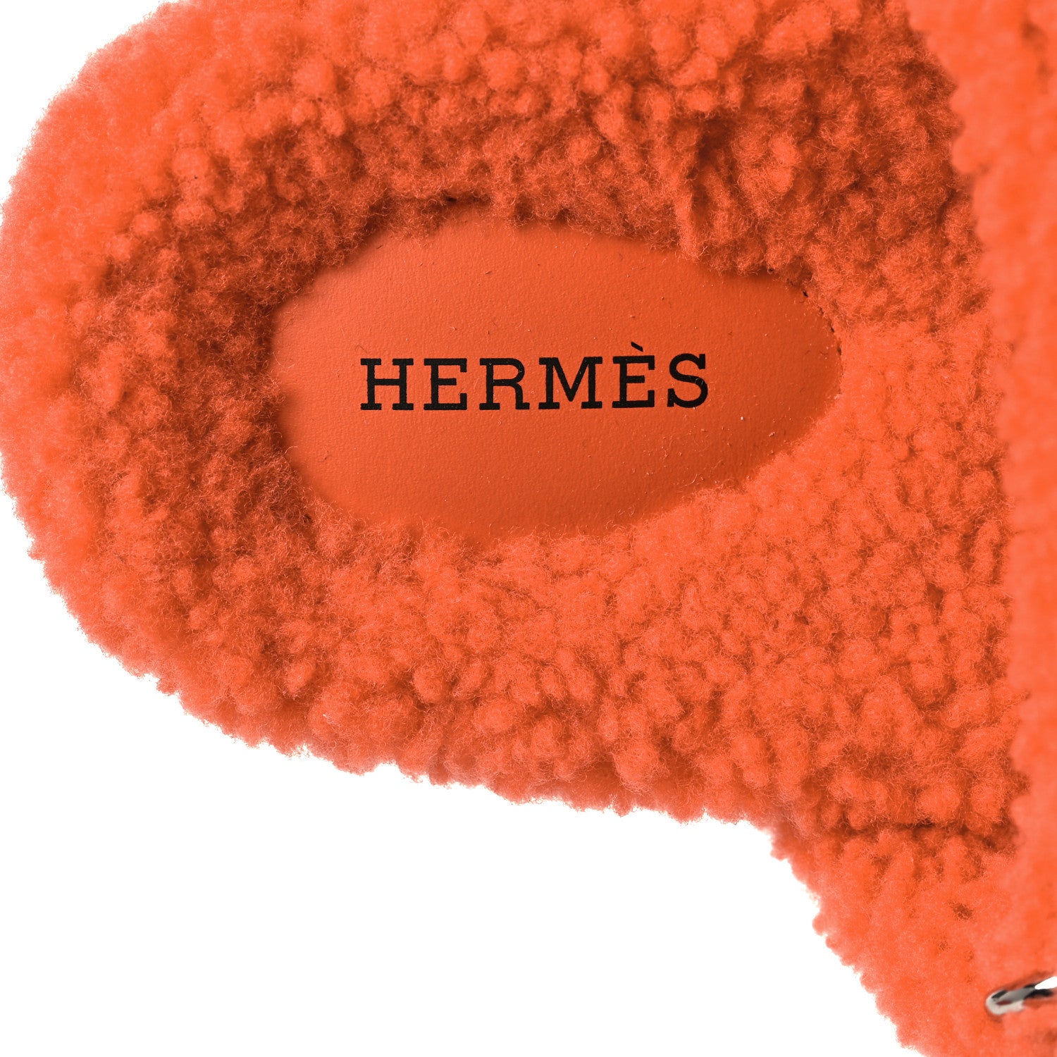 Hermes Woolskin Womens Chypre Sandals 37 Orange 7 of 8