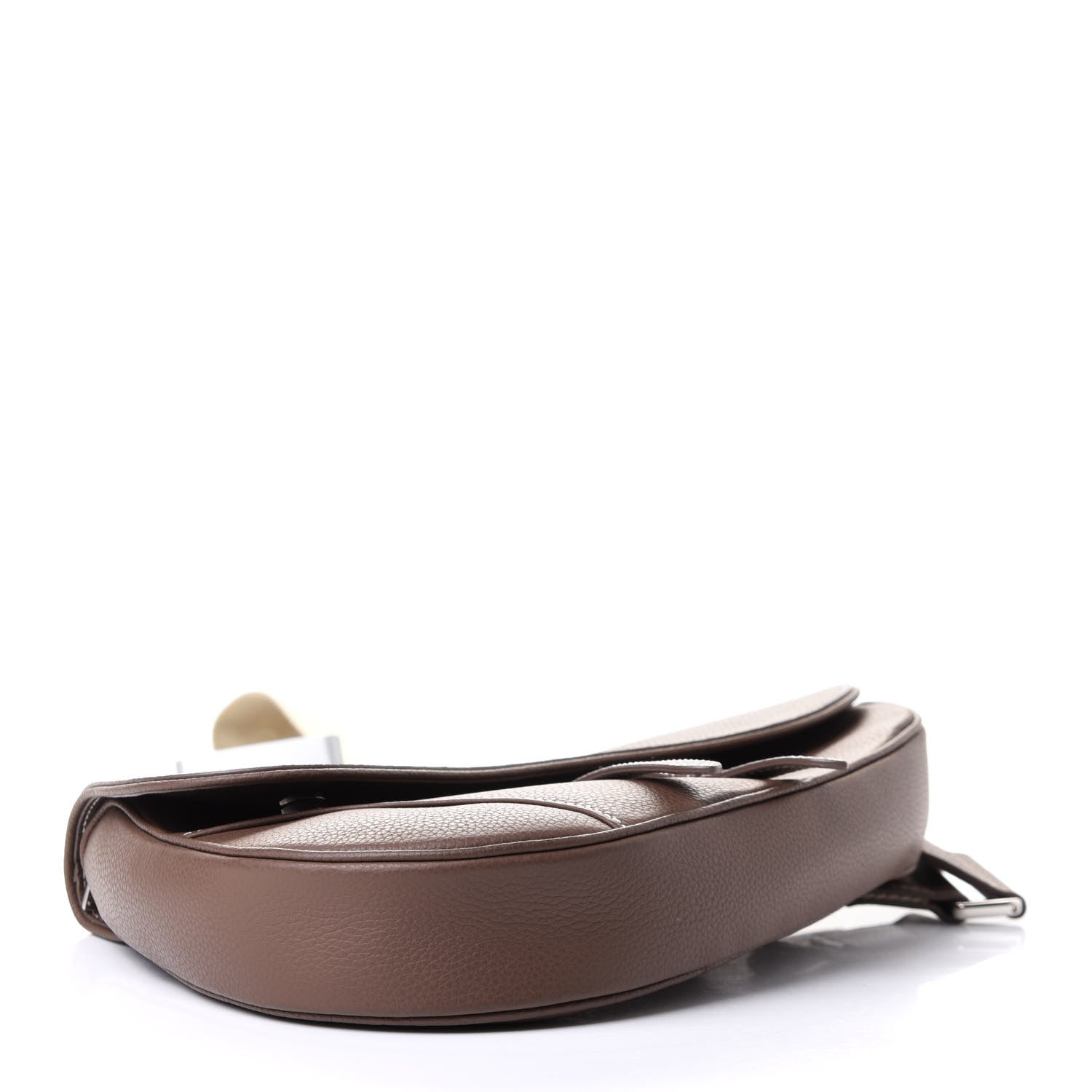 Christian Dior Grained Calfskin Kim Jones Saddle Bag Brown 3 of 4