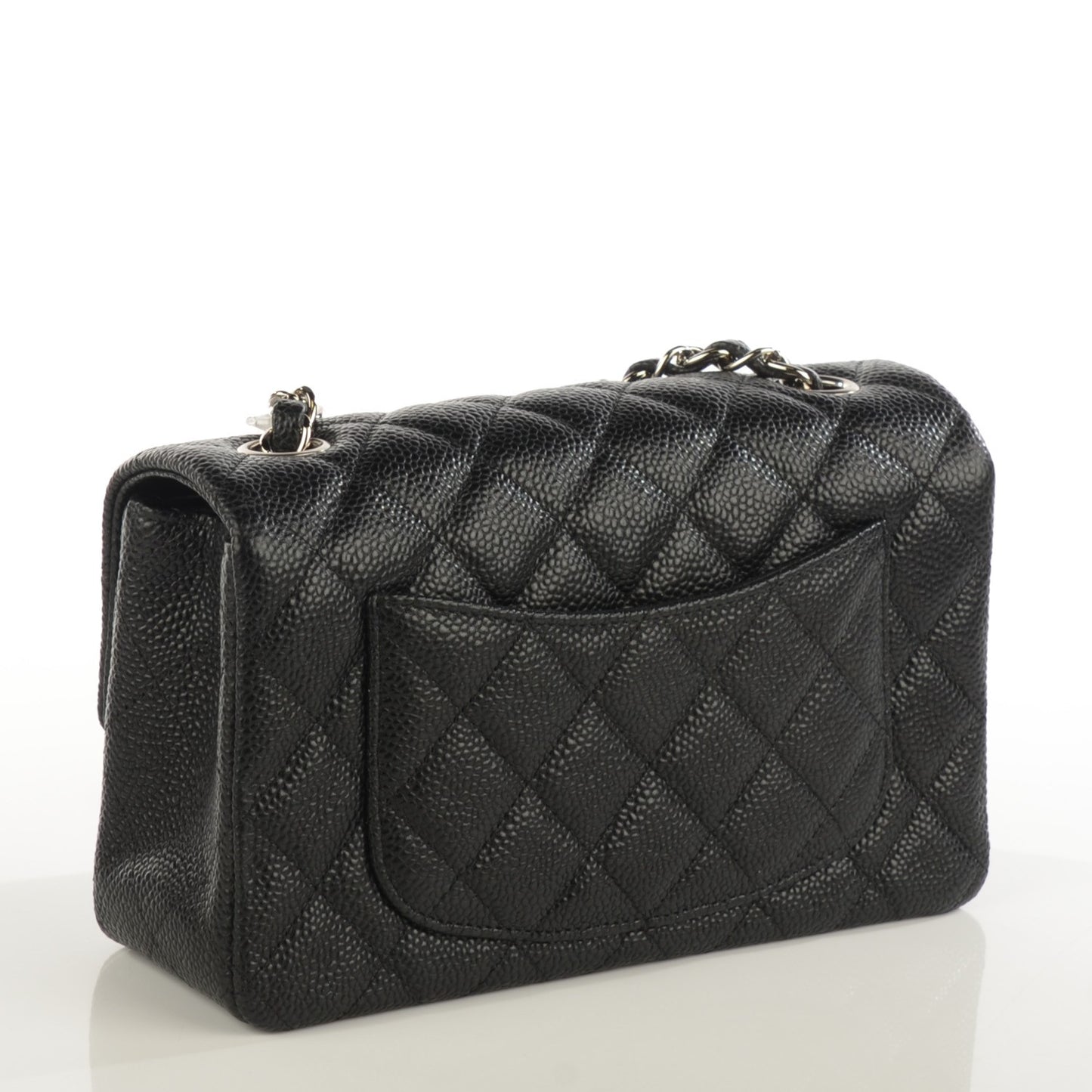 Caviar Quilted Mini Rectangular Flap Black
