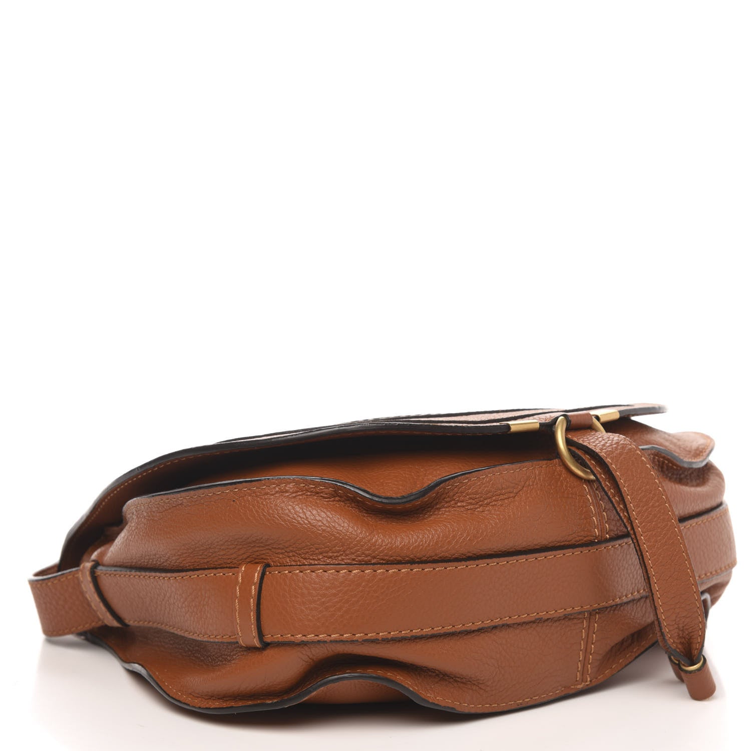 Chloe Calfskin Medium Marcie Round Crossbody Bag Tan 4 of 9