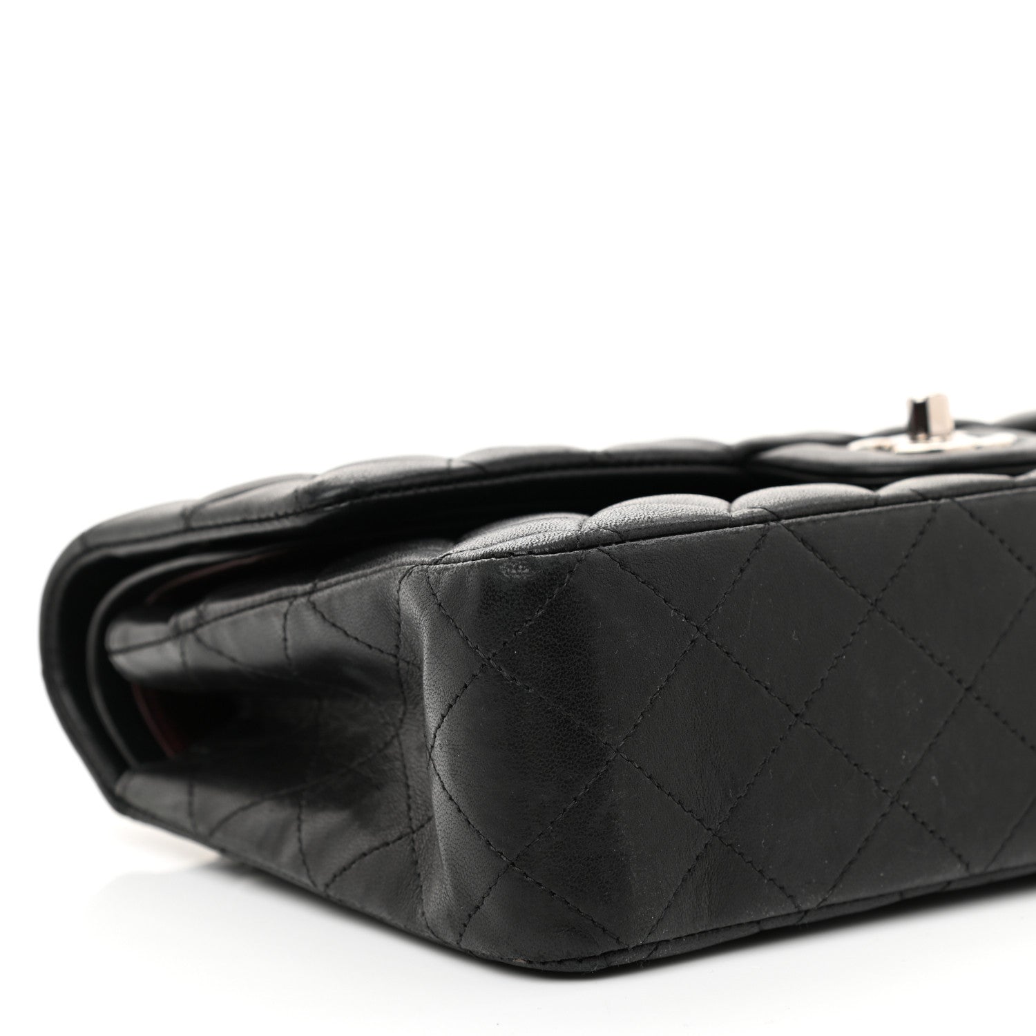 Chanel Lambskin Quilted Medium Double Flap Black 10 of 12