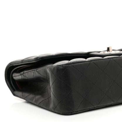 Chanel Lambskin Quilted Medium Double Flap Black 10 of 12