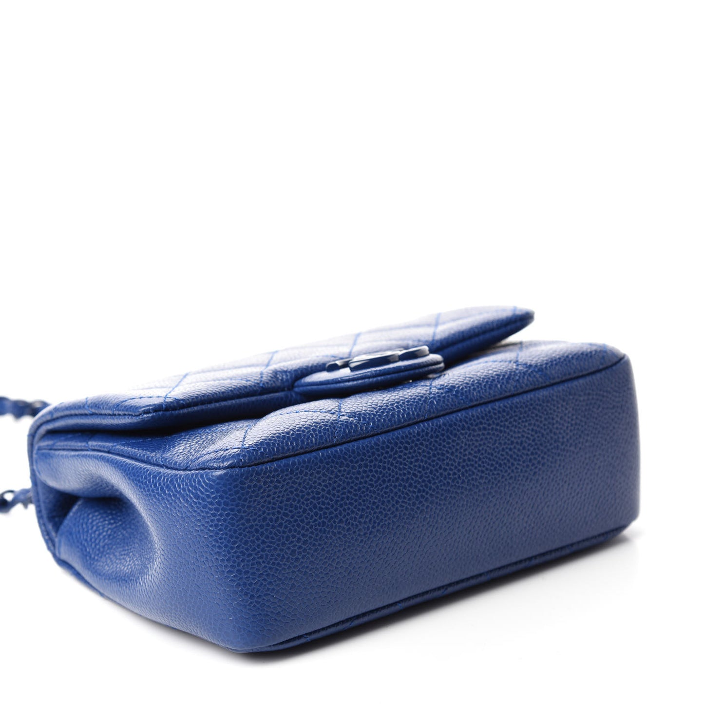 Caviar Quilted Incognito Mini Square Flap Dark Blue