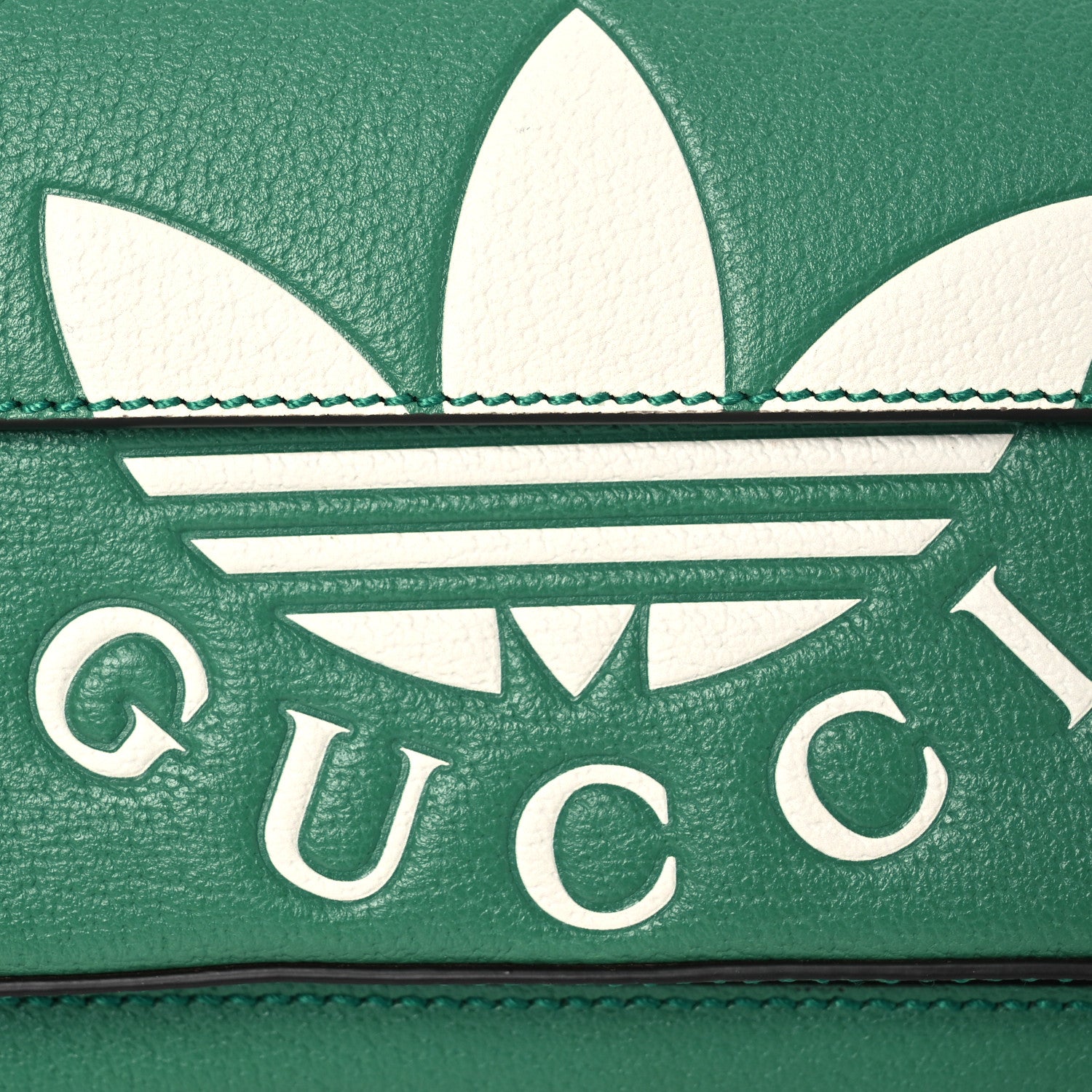 Gucci X ADIDAS Textured Dollar Calfskin Belt Bag Green 10 of 15