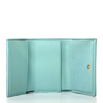 Chanel Caviar Quilted Small Boy Flap Wallet Light Blue 5 of 9