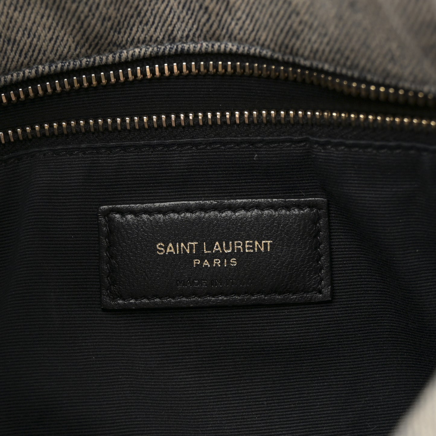 Denim Quilted Small Loulou Puffer Monogram Chain Satchel Azur
