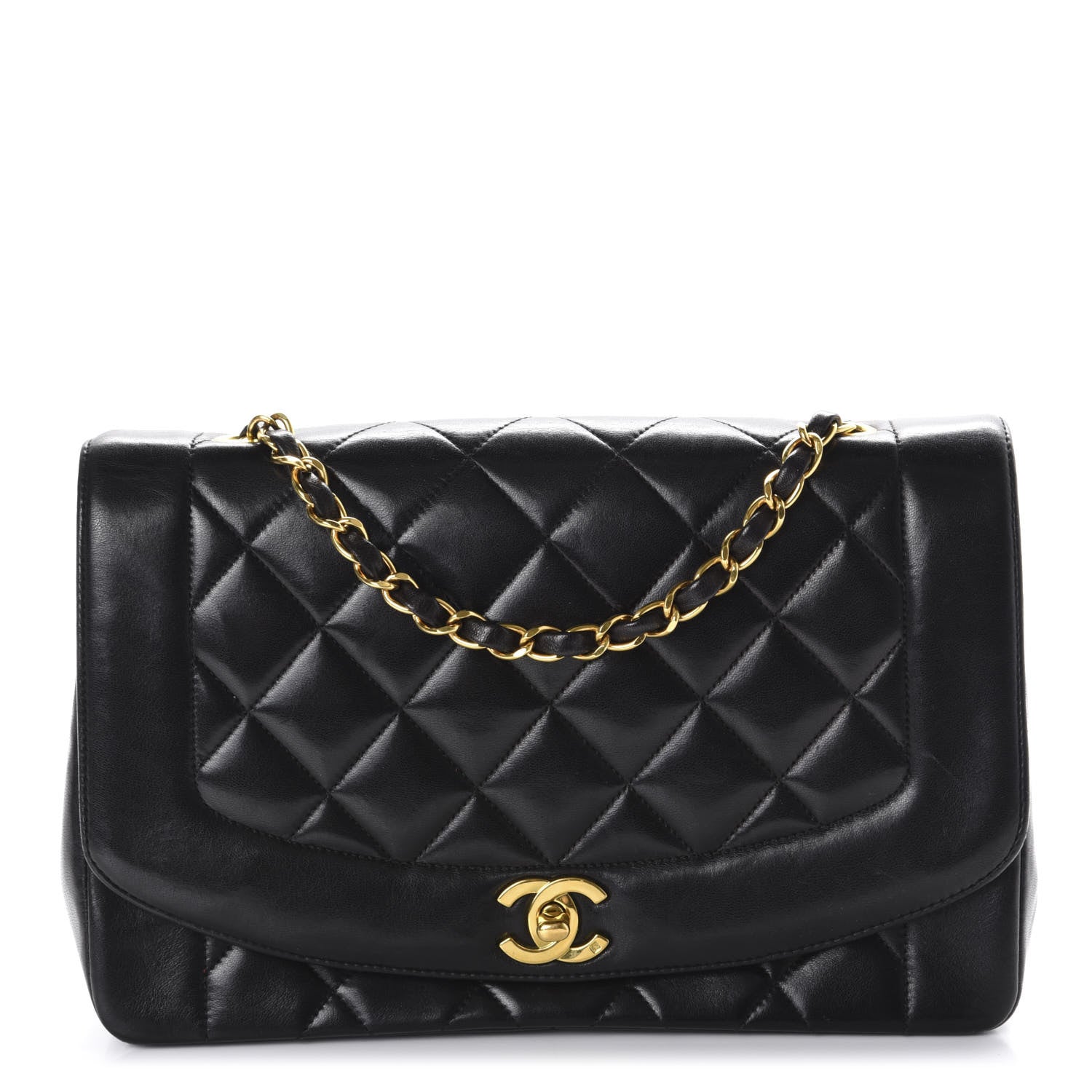 Chanel Lambskin Quilted Medium Single Flap Black 1 of 10