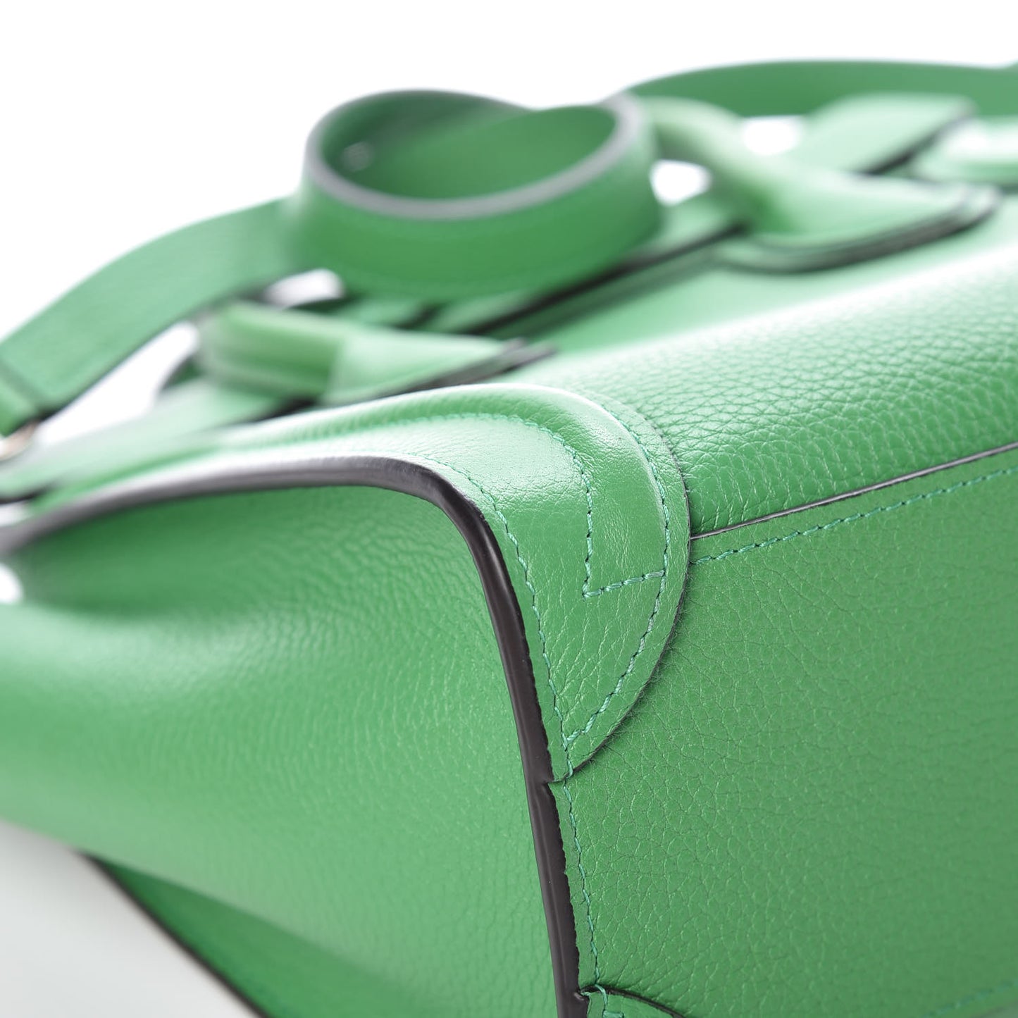 Drummed Calfskin Nano Luggage Mint