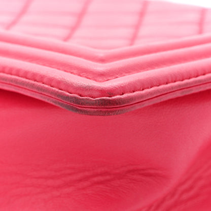 Chanel Lambskin Quilted Medium Boy Flap Fuchsia 12 of 14