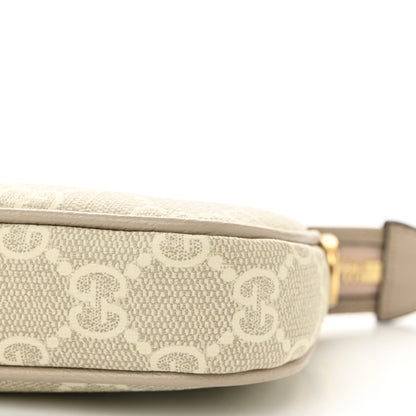 Gucci GG Supreme Monogram Textured Dollar Calfskin Web Mini Ophidia GG Handbag Beige Mystic White Oatmeal 10 of 10