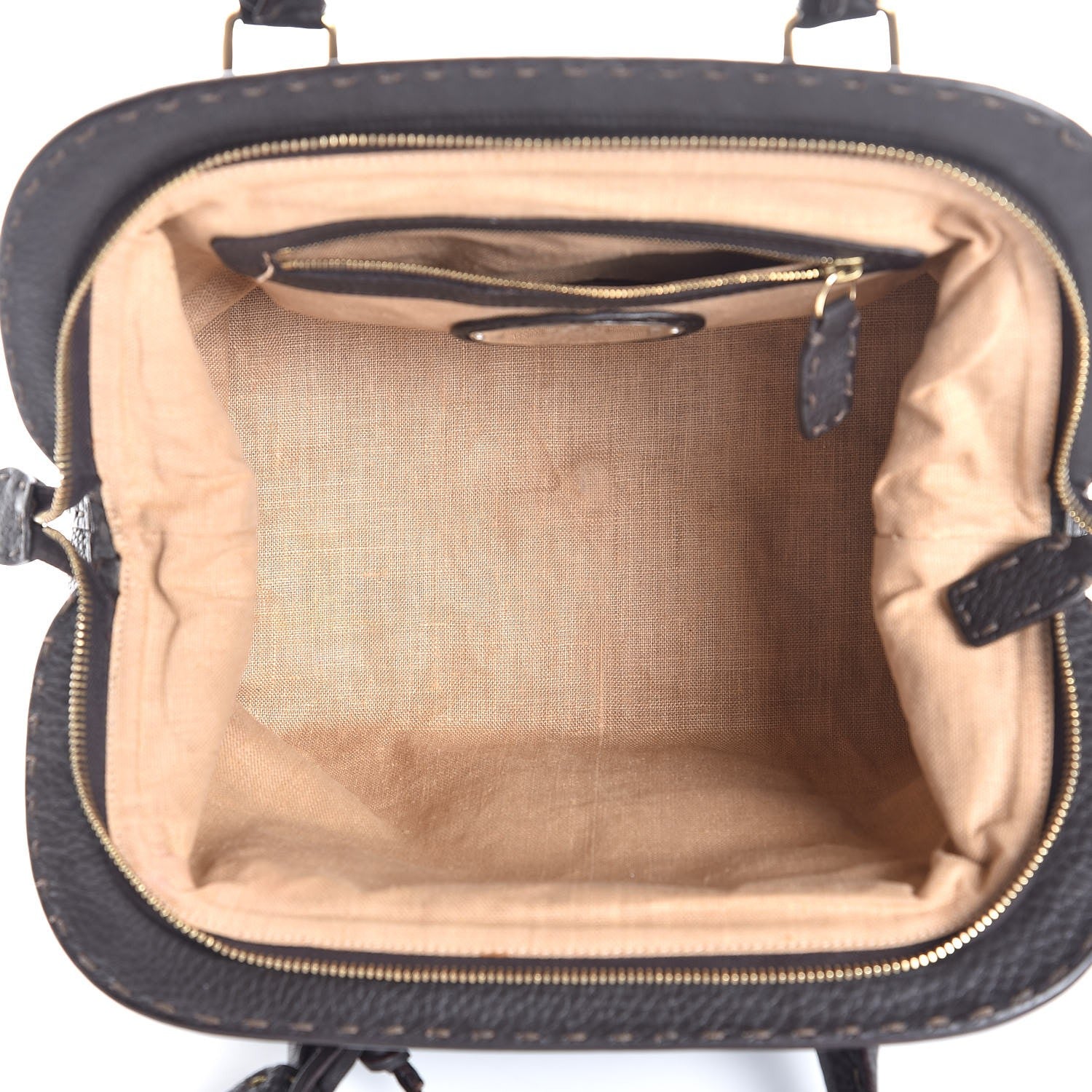 Fendi Cuoio Romano Selleria Adele 1328 Bag Moro 5 of 7