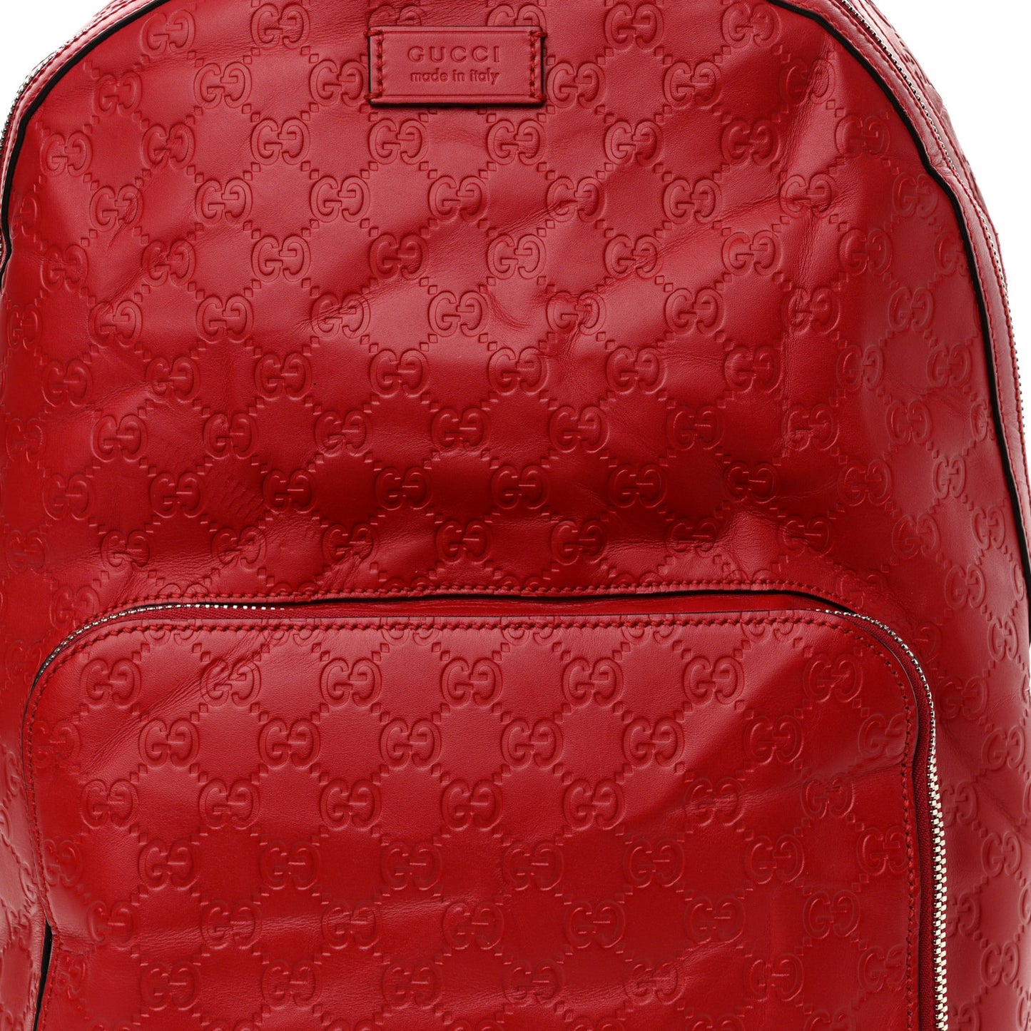 Guccissima Signature Day Backpack Hibiscus Red