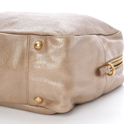 Prada Metallic Vitello Daino Bauletto Gold 11 of 17