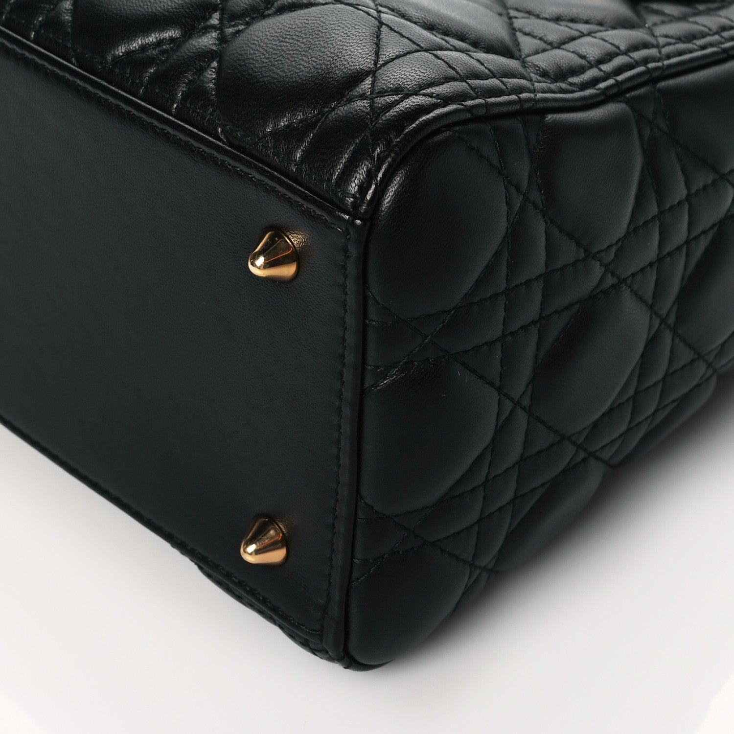 Christian Dior Lambskin Cannage Medium Lady Dior Black 10 of 10