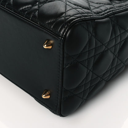 Christian Dior Lambskin Cannage Medium Lady Dior Black 10 of 10