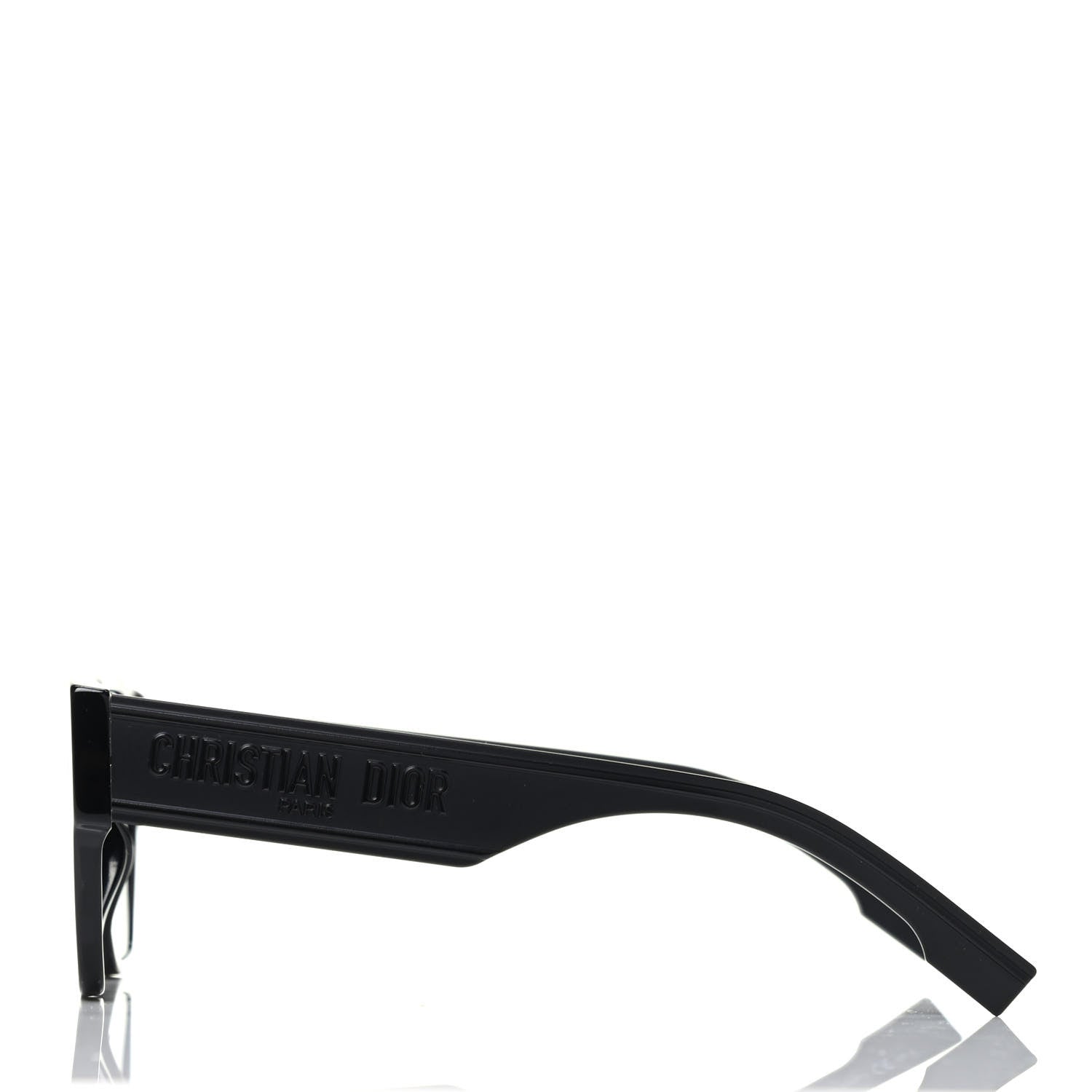 Christian Dior Acetate Square DiorID1 Sunglasses Black 3 of 6