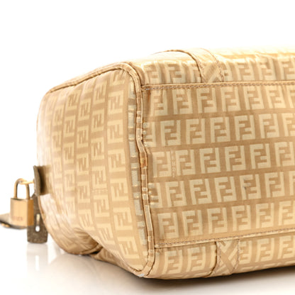 Fendi Zucchino Spalmati Small Forever Boston Gold 9 of 11