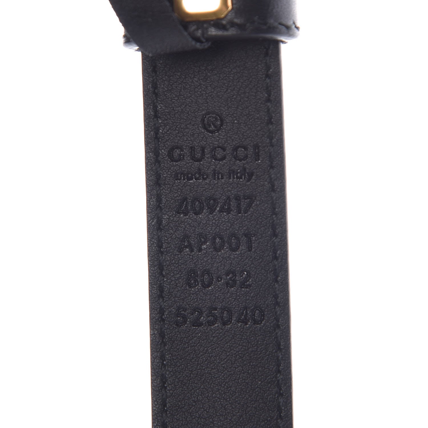 Gucci Calfskin Double G 20mm Belt 80 32 Black 4 of 6