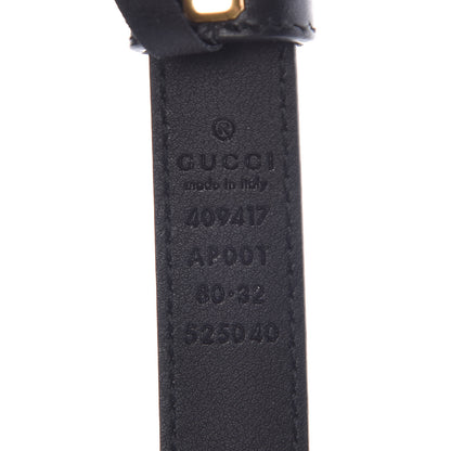 Gucci Calfskin Double G 20mm Belt 80 32 Black 4 of 6
