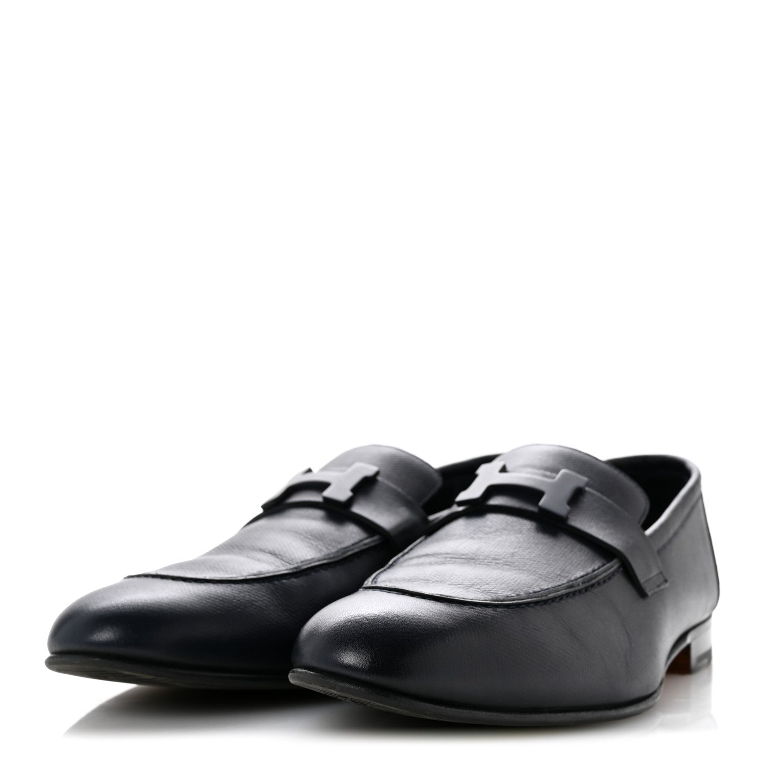 Hermes Grain d'H Mens Paris Loafers 43 Marine 4 of 12