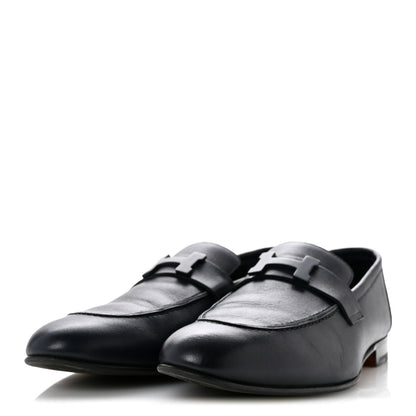 Hermes Grain d'H Mens Paris Loafers 43 Marine 4 of 12
