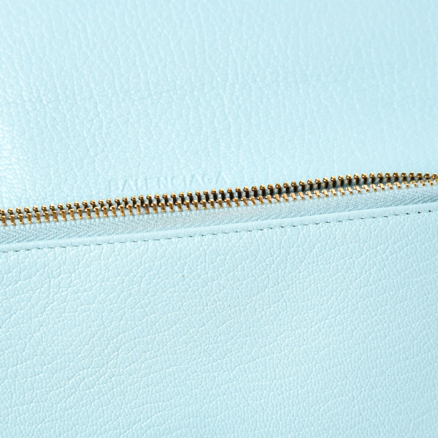 Balenciaga Chevre Gold Metallic Edge Hardware Money Wallet Bleu Maldives 12 of 14