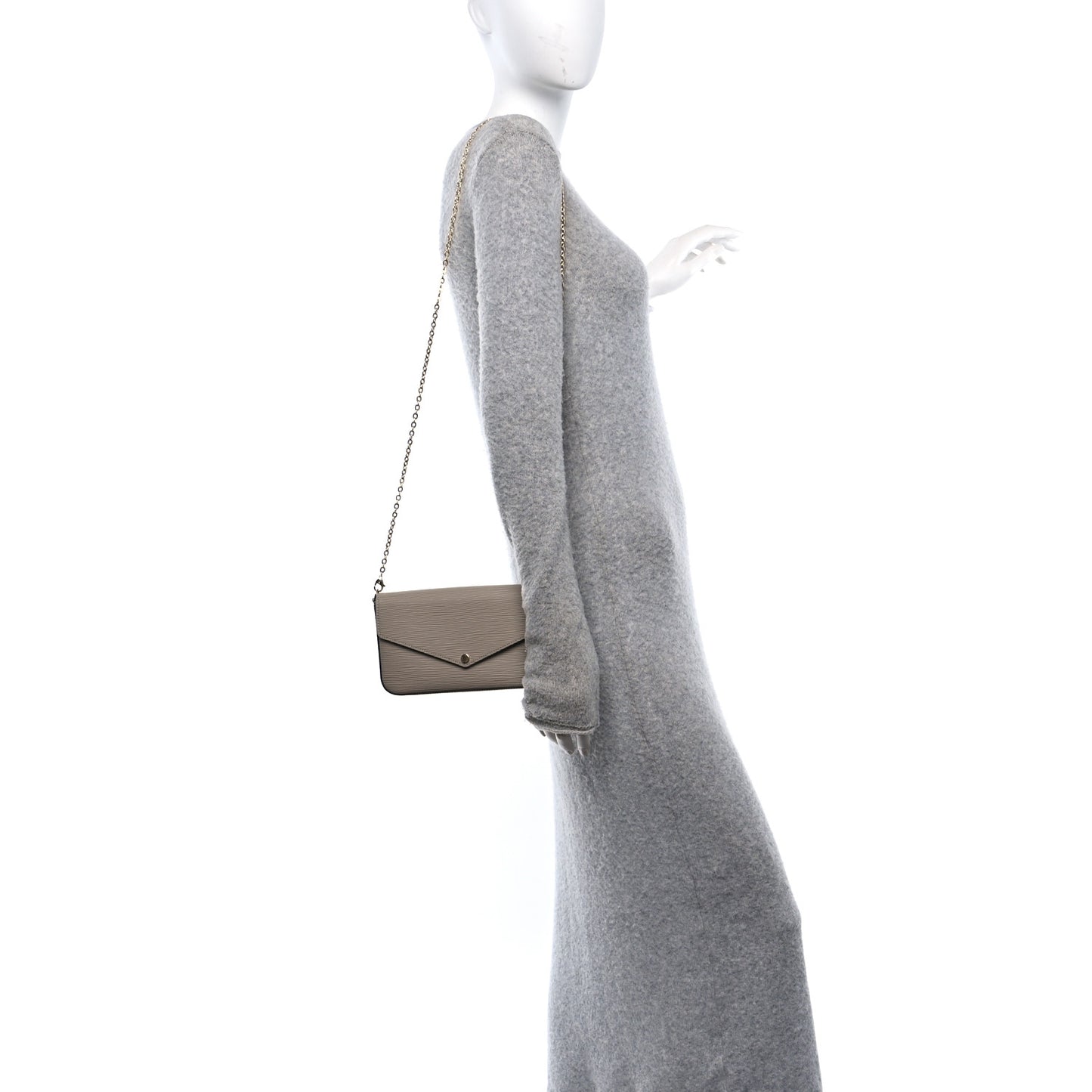 Epi Felicie Pochette Chain Wallet Galet