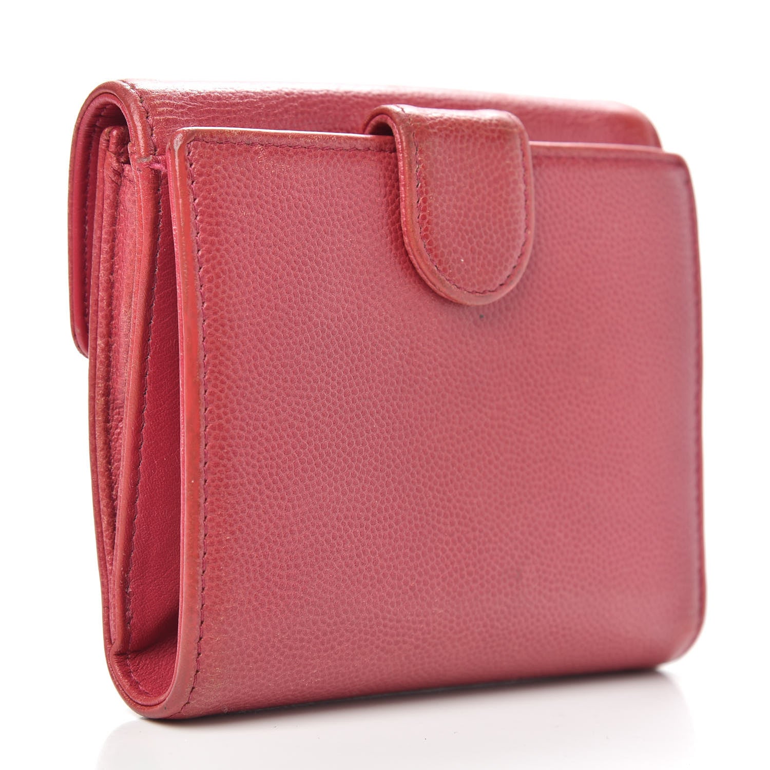 Chanel Caviar Sevruga Compact Wallet Fuchsia 3 of 14
