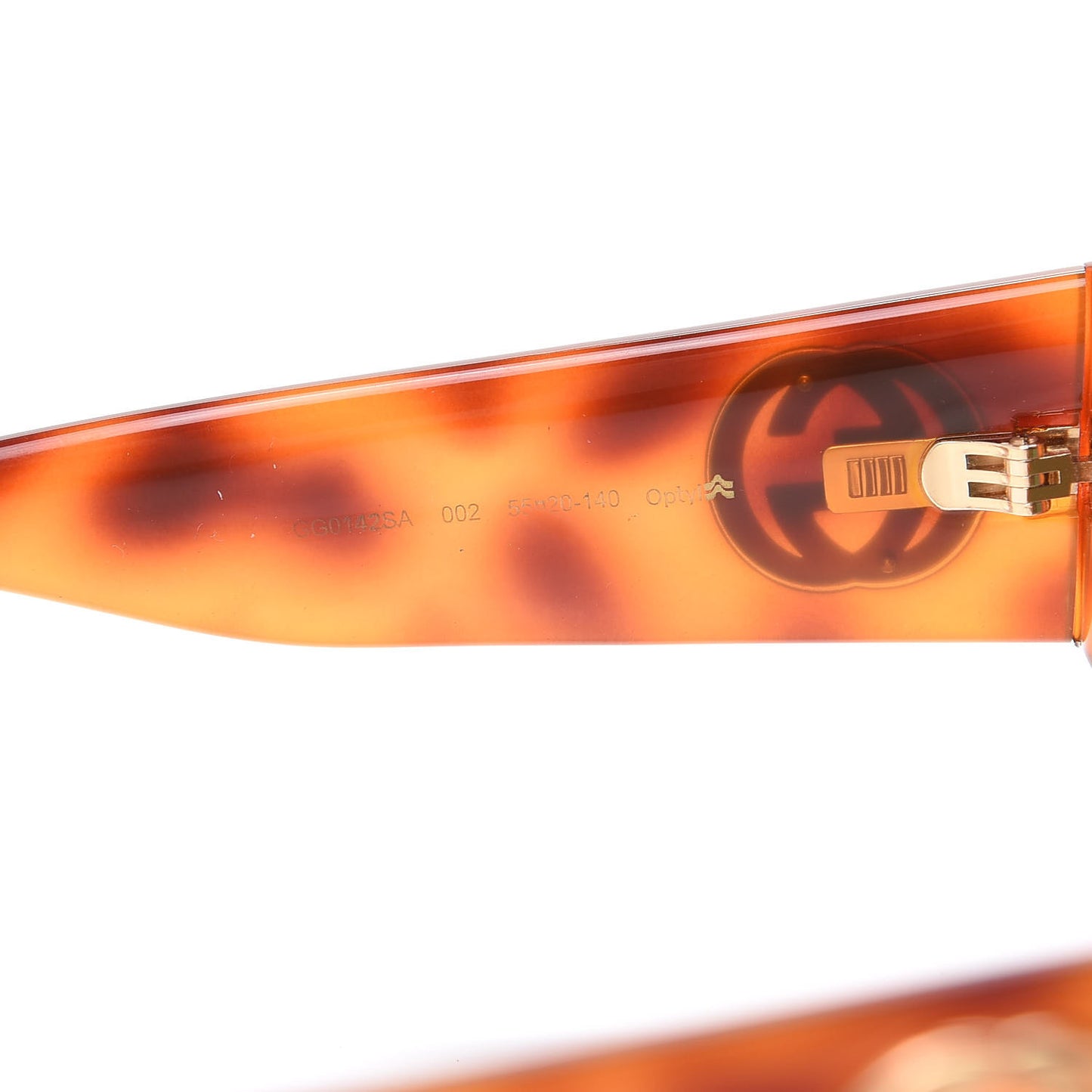 Acetate Square Frame Sunglasses GG0142SA Tortoise