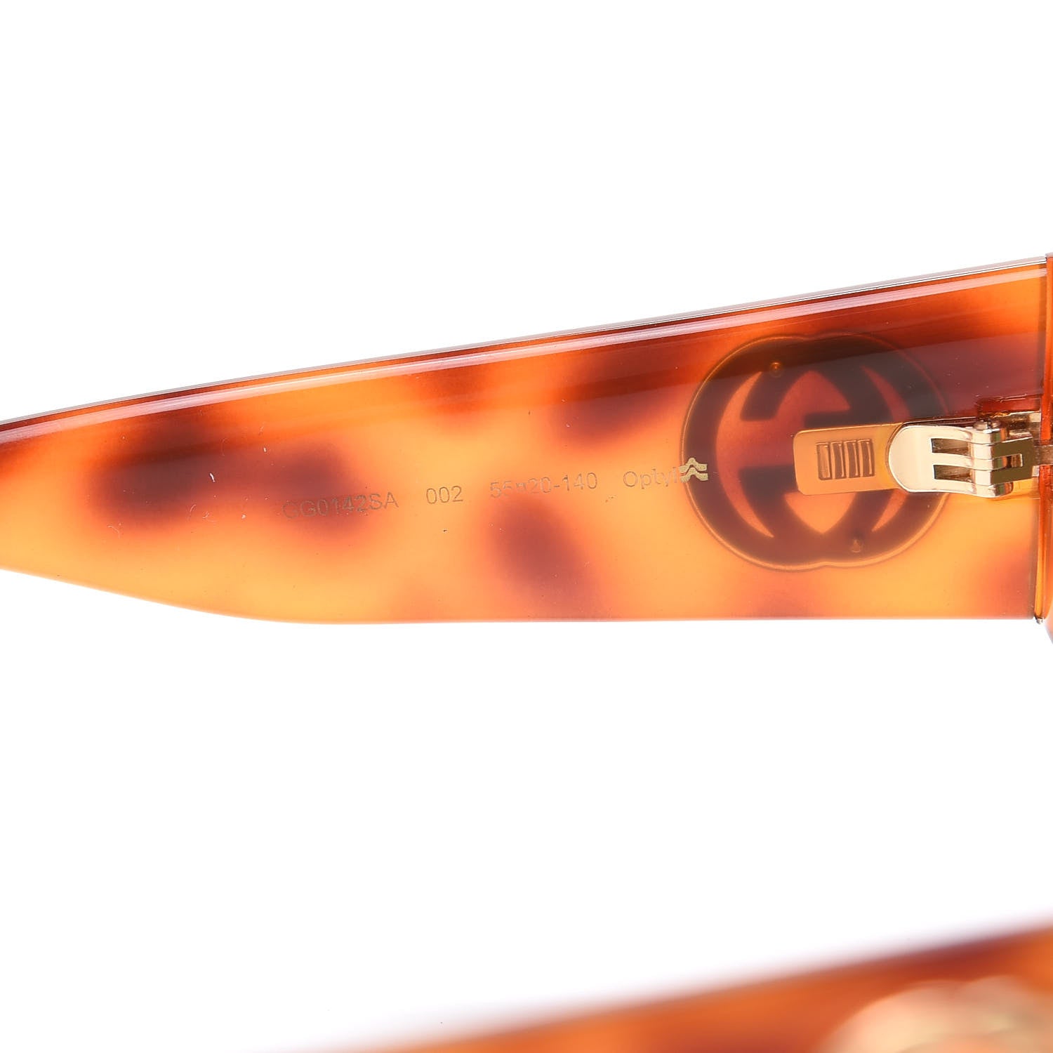 Gucci Acetate Square Frame Sunglasses GG0142SA Tortoise 5 of 8