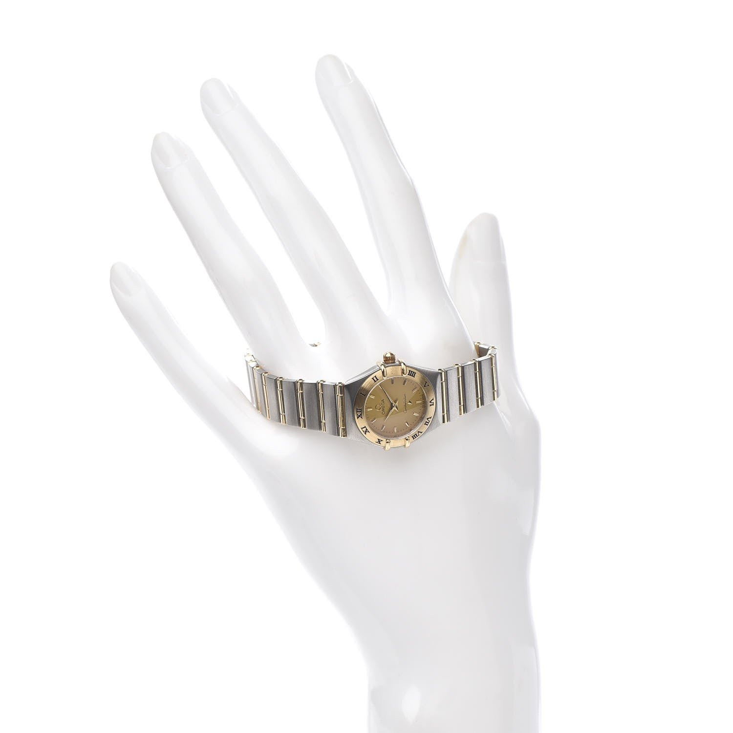 Omega Stainless Steel 18K Yellow Gold 22mm Constellation Quartz Watch Champagne 1262.10 2 of 5