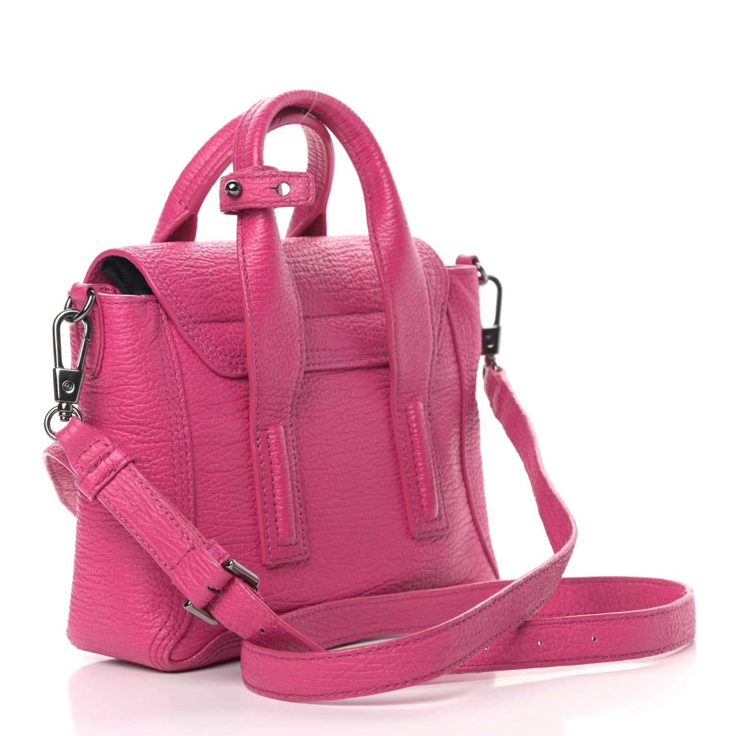 3.1 Phillip Lim Textured Calfskin Mini Pashli Satchel Fuchsia 3 of 18