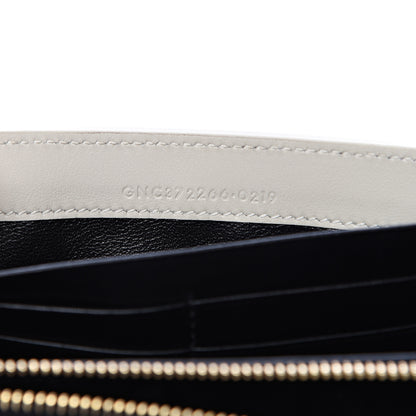 Saint Laurent Calfskin Star Print Classic Monogram Cassandre Wallet White 6 of 9