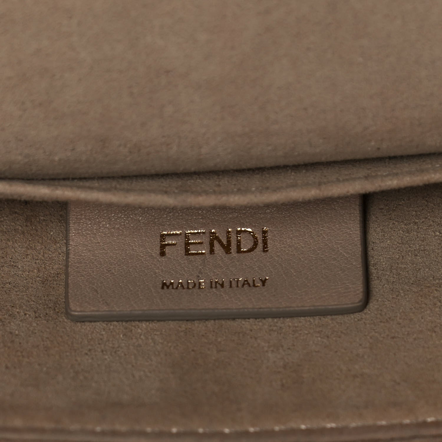 Fendi Vitello Liberty FF 1974 Embossed Small Kan I Shoulder Bag Black 5 of 12