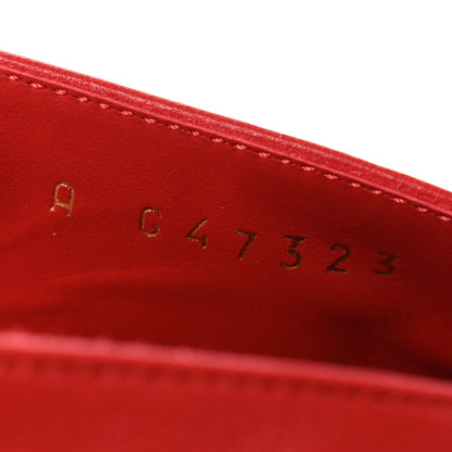 Chanel Lambskin Slingback Pumps 38 Red Black 10 of 11
