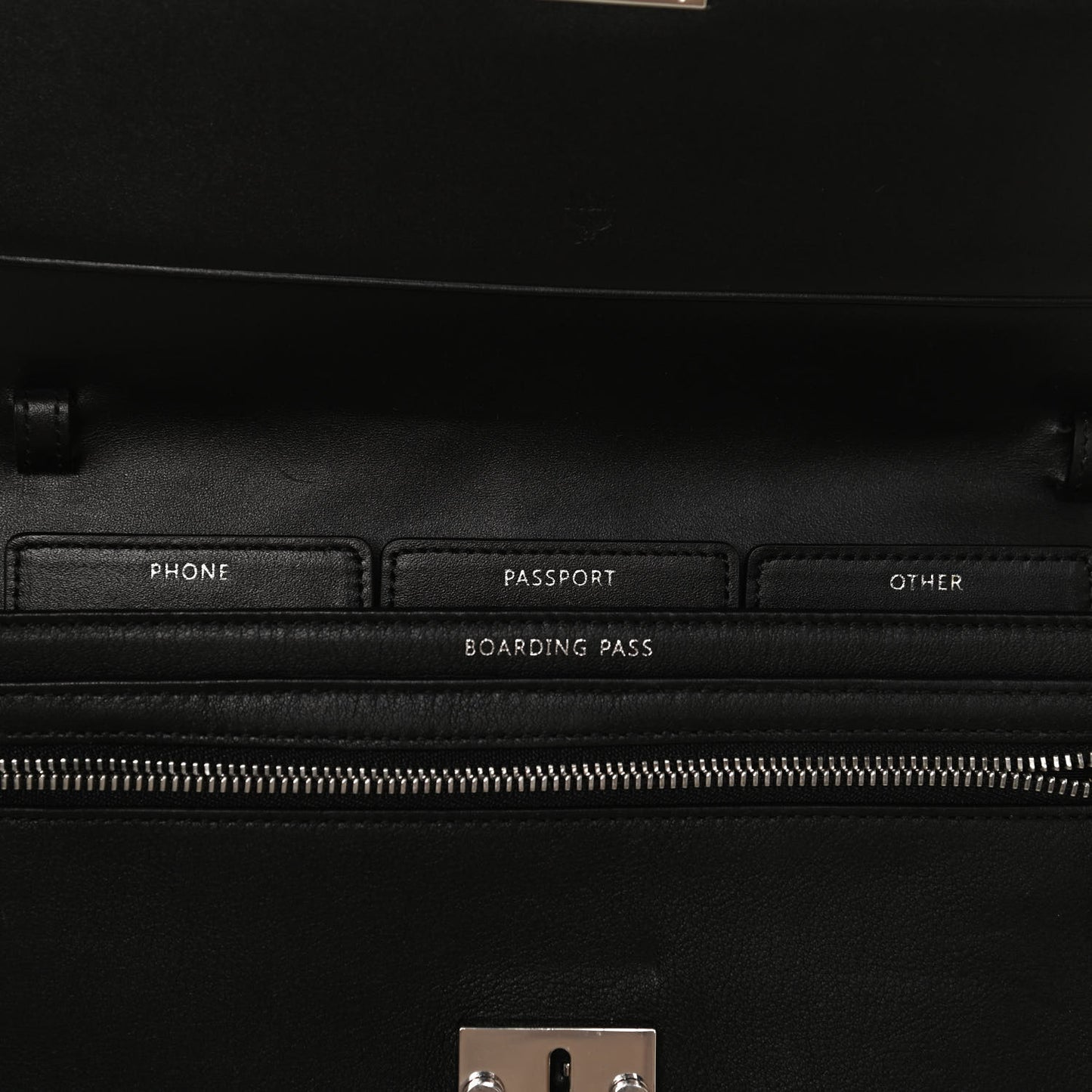 Calfskin Crossbody Wallet Black