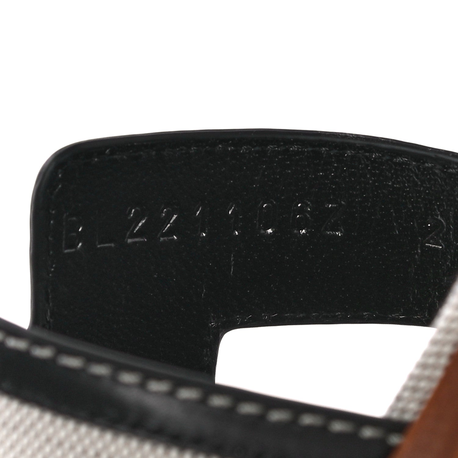 Hermes Calfskin Canvas Oran Sandals 38 Black 10 of 12
