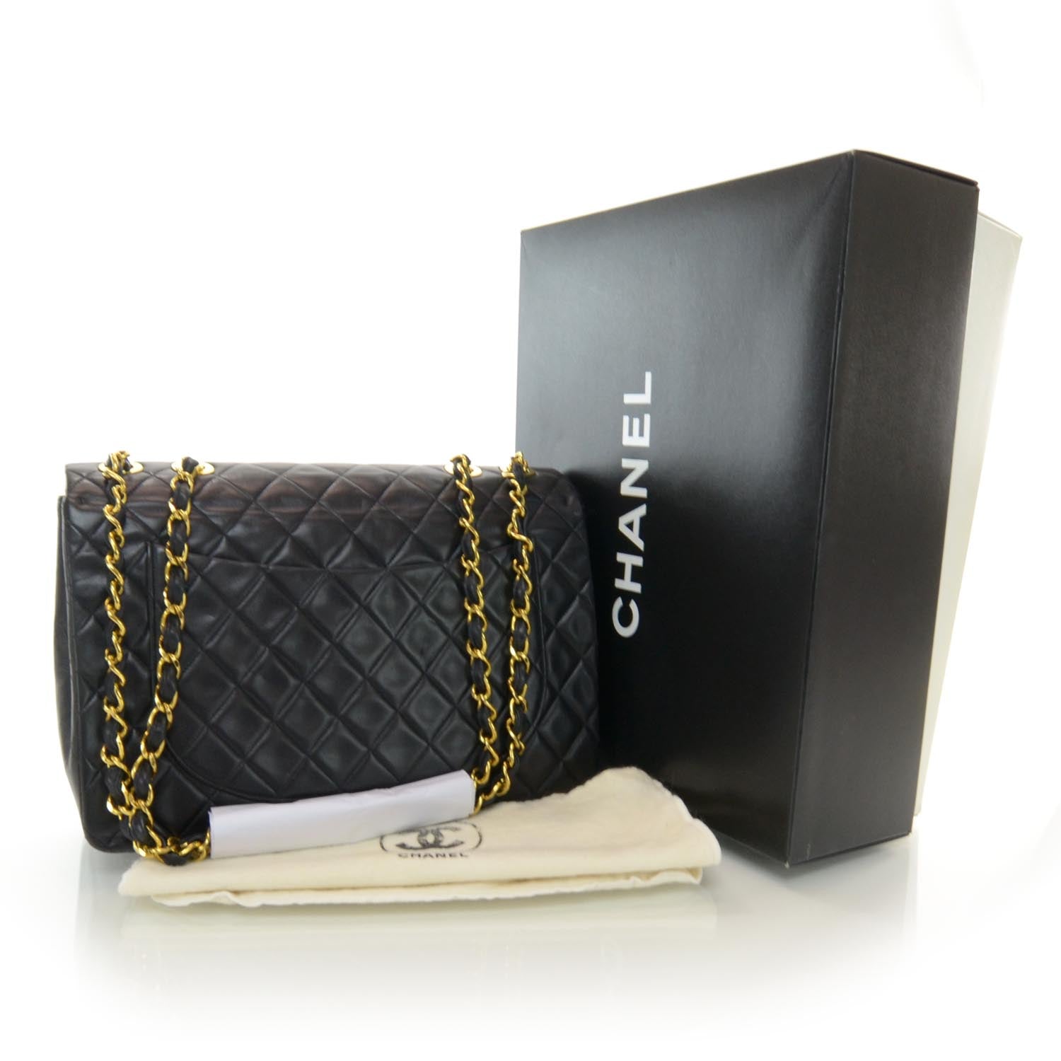 Chanel Lambskin XL Jumbo Flap Black 3 of 9
