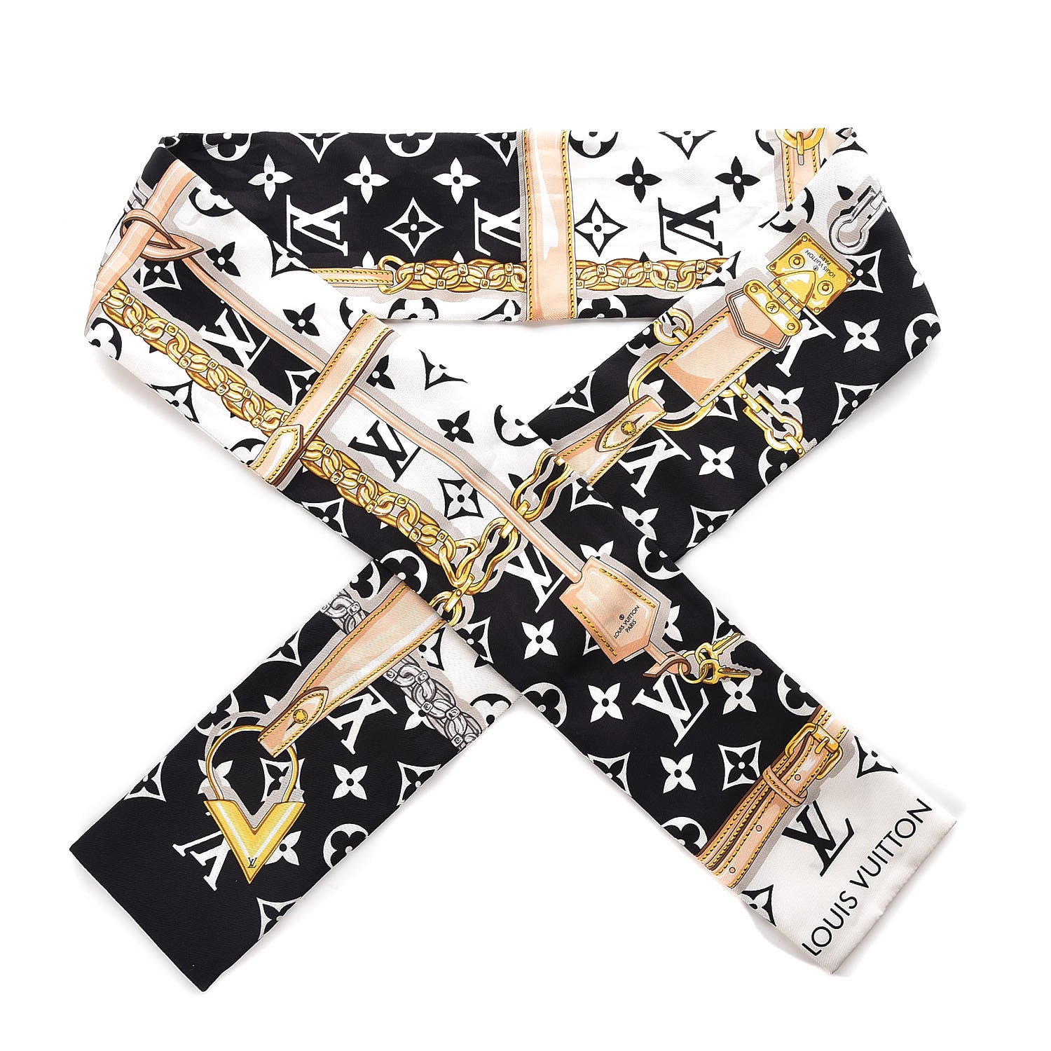 Louis Vuitton Silk Monogram Confidential Bandeau Black 1 of 4
