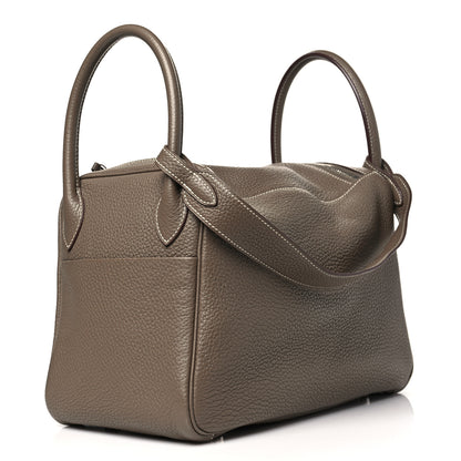 Hermes Taurillon Clemence Lindy 30 Etoupe 3 of 9