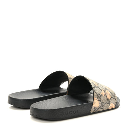 Gucci GG Supreme Monogram Berry Womens Slide Sandals 38 Beige Light Copper 5 of 8