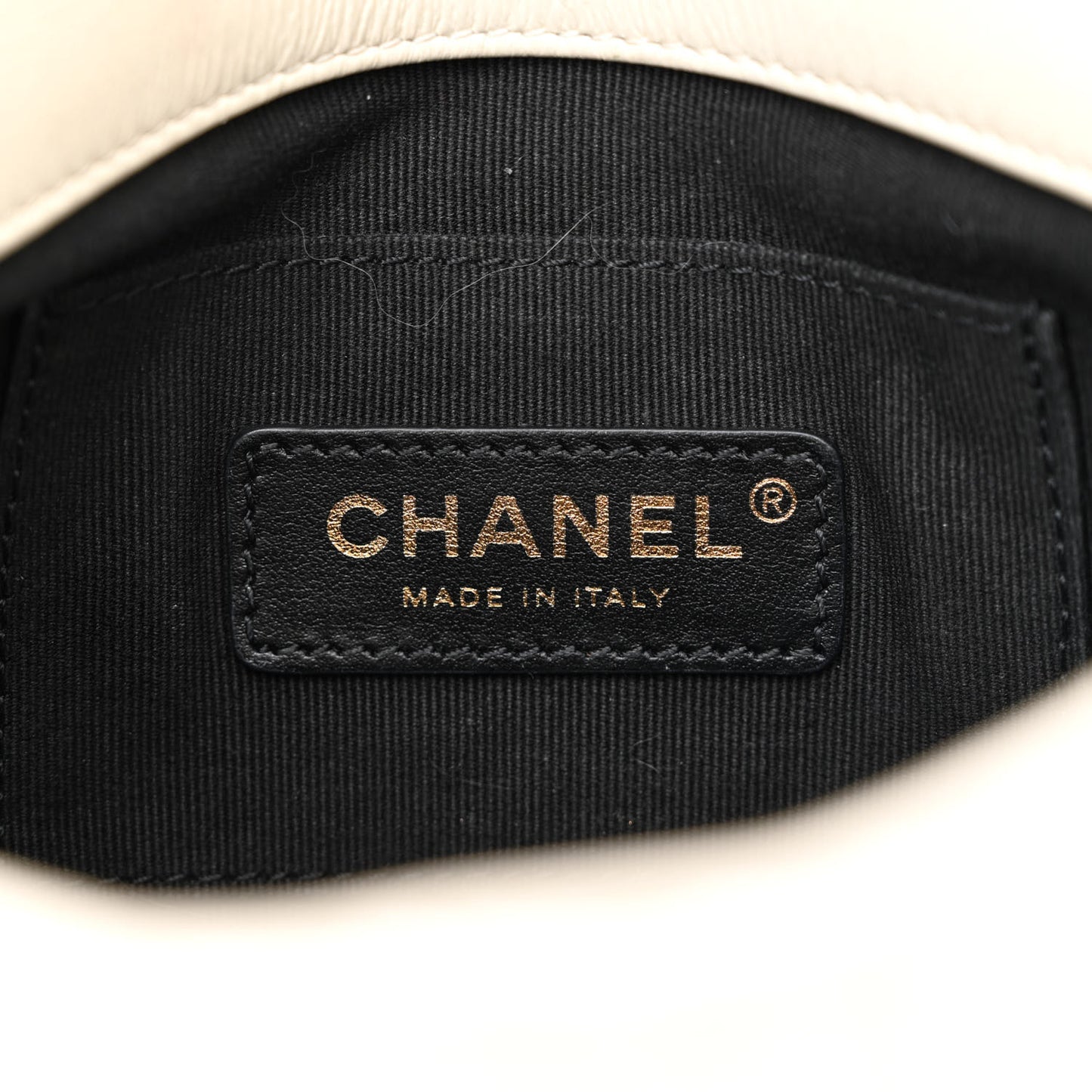 Pleated Calfskin Quilted Medallion Flap White