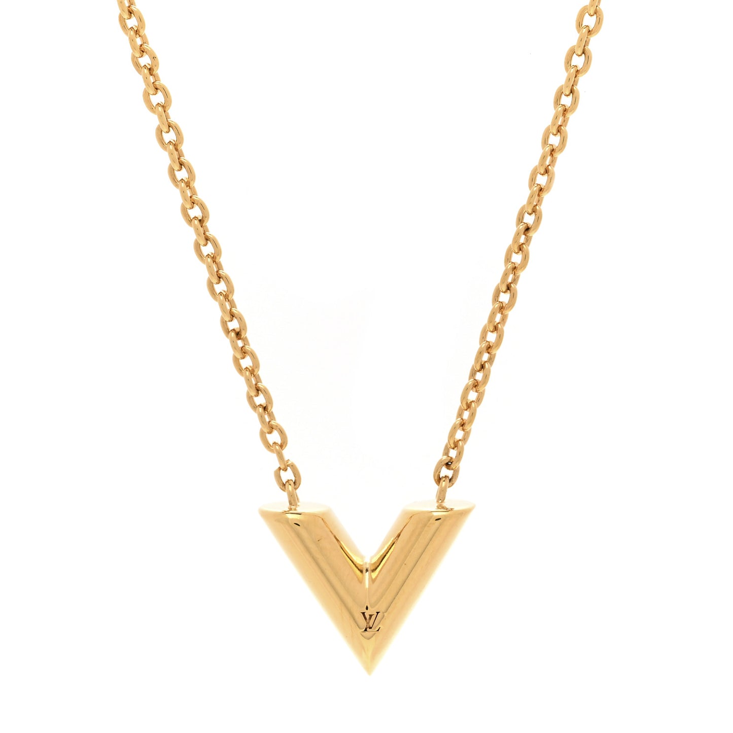 Brass Essential V Necklace Gold