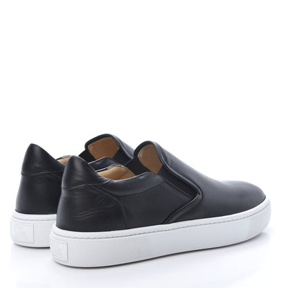 Christian Louboutin Calfskin Womens Masteral Platform Slip On Sneakers 41 Black 4 of 8
