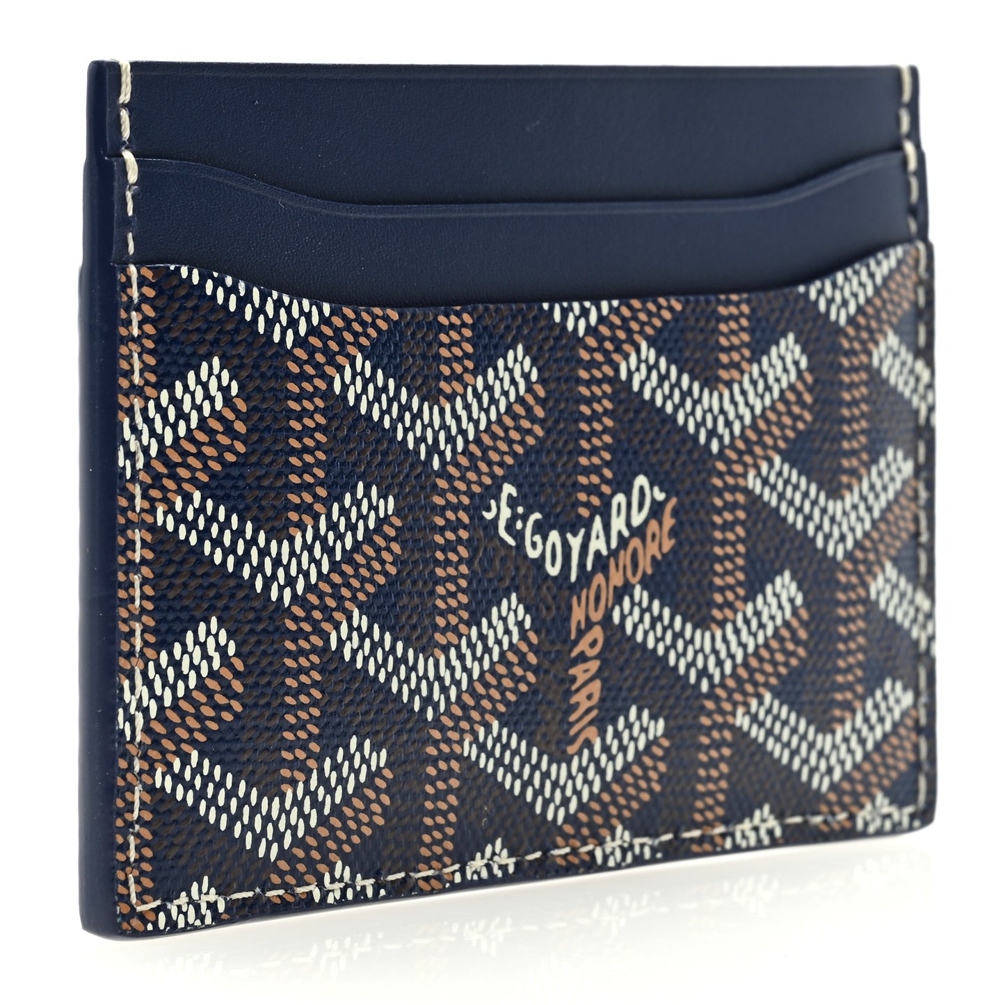 Goyardine Saint Sulpice Card Holder Navy