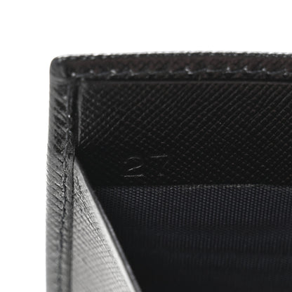 Prada Saffiano Money Clip Bi-Fold Wallet Black 8 of 10